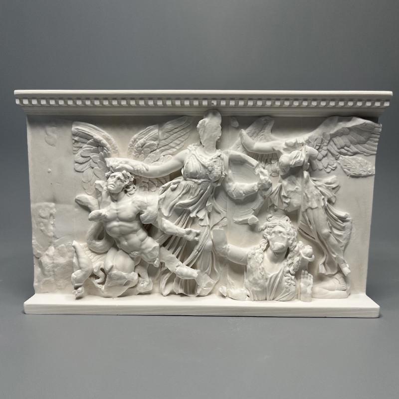 Ancient Greek Angels and Giants Relief Gypsum Sculpture Art Desktop Home Decoration Luxury Aesthetic Art Figurine Room Decor