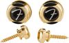 Fender Strap Pins, Fender 'F' Locks, Gold