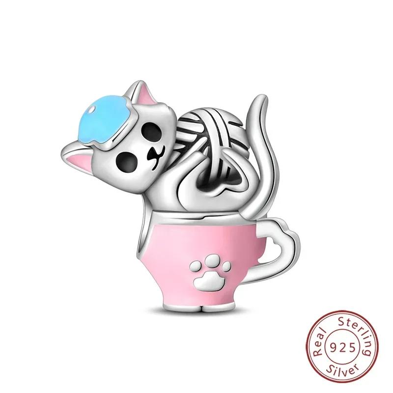 100% Copper Fashion Pink Princess Skirt Bag Lipstick Charms Beads Fit Original Bracelets Diy Jewelry Gifts