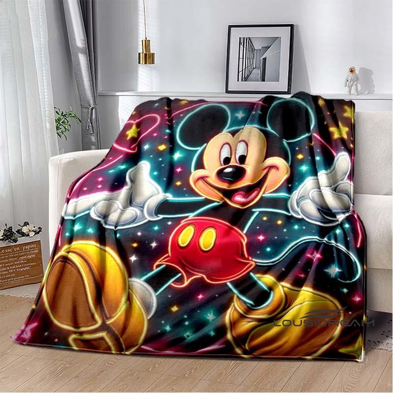 Die Mickey Maus Cartoon-Decke ist flauschig und weich, geeignet für Kinder und Erwachsene und perfekt für Zuhause, Reisen, Camping an