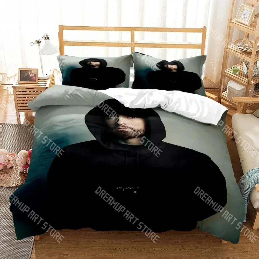Fashion Hip Hop Eminem Rapper Bedding Set Single Twin Full Queen King Size Bed Set Kids Bedroom Duvetcover Sets Bed Sheet Set