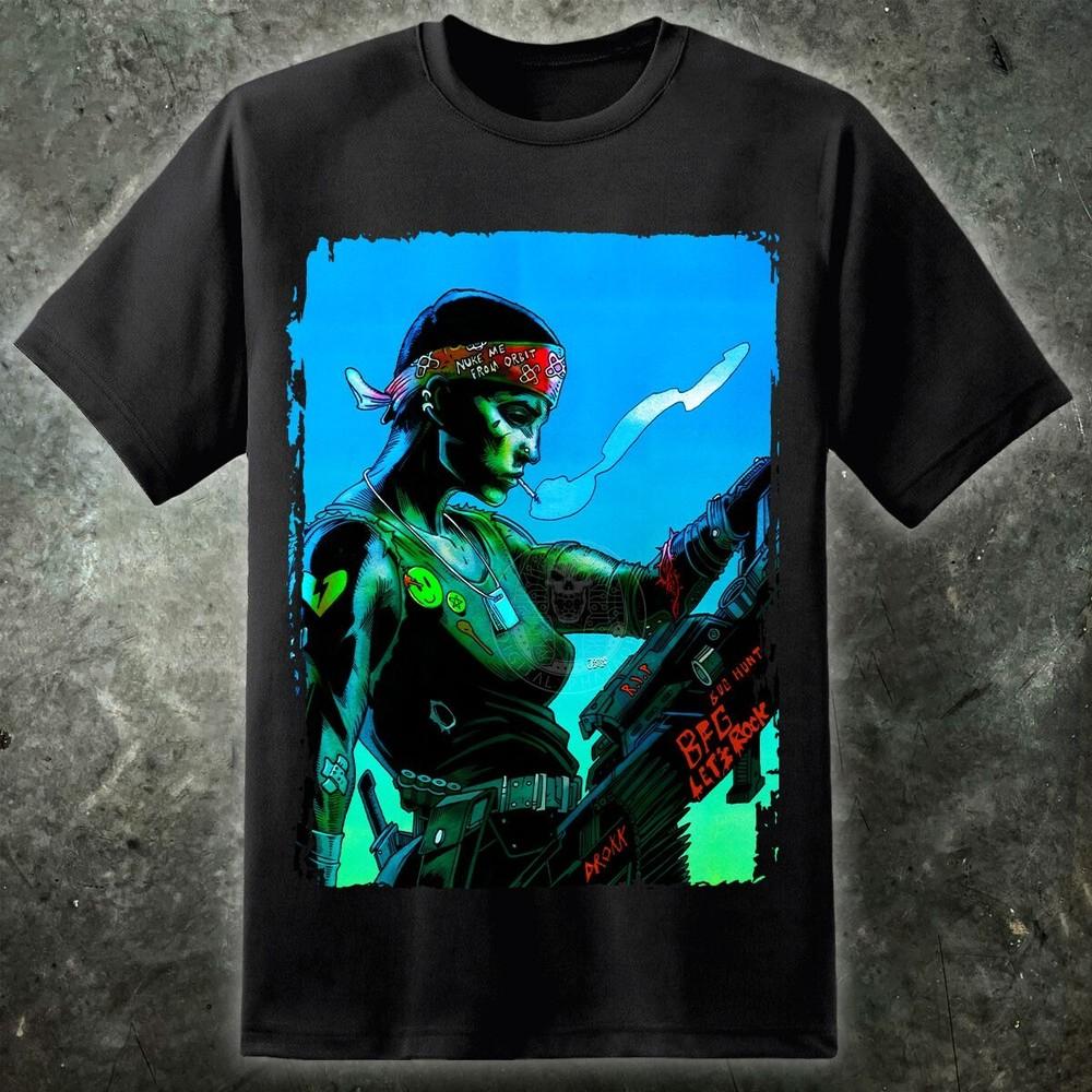 

Private Vasquez Aliens Mens T Shirt USCM Colonial Marines Sulaco Xenomorph 80s 4XL
