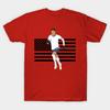 Men Black Print T-shirt Gio Reyna Usmnt No-Cut Transfer Paper Print Cotton Tshirt