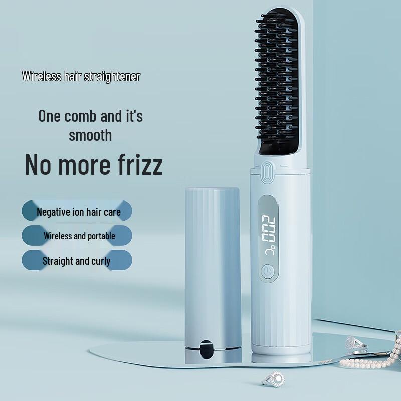 Portable Hair Straightener Comb with LCD CN plug (adapter included)