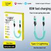 80W+ Spring Telescopic 4-in-1 Data Cable for iPhone 16 & Huawei