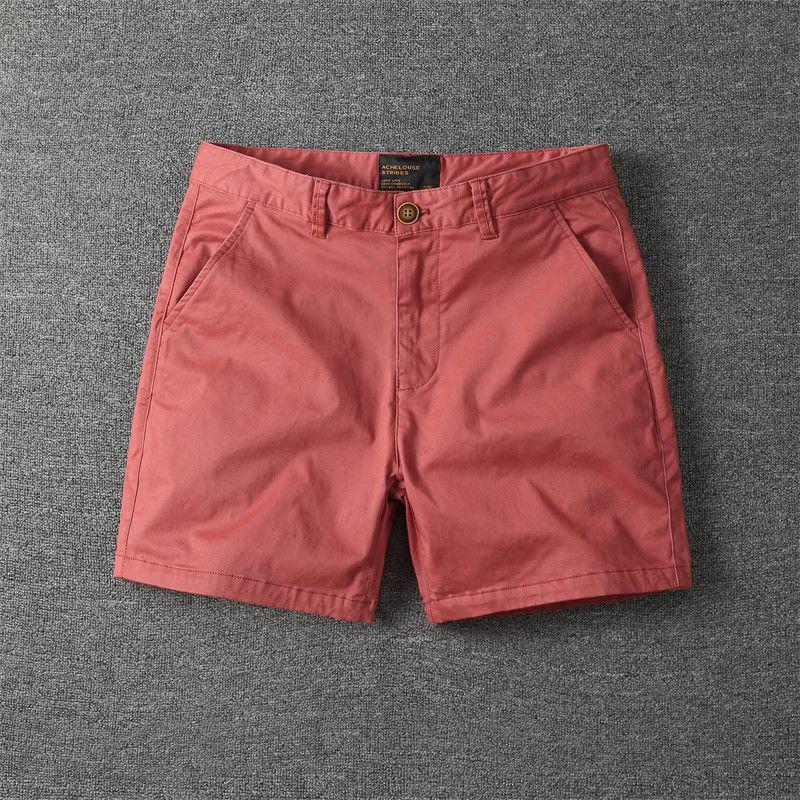 Pantaloni scurți de vară pentru bărbați, la modă, din bumbac pur elastic, trei sferturi - la modă, versatili și casual.