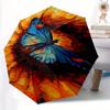 1pc Butterfly Sunflower Auto Open/Close Cute Umbrella - Compact Travel Umbrella, 8-Rib Heavy-Duty Construction, Ideal Gift, Outdoor Accessor