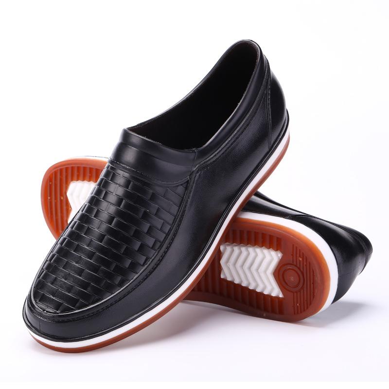 

Модные нескользящие дождевые туфли мужские низкие рабочие резиновые сапоги кухонная рабочая обувь водонепроницаемая обувь мужская строительная площадка износостойкая резиновая обувь 43