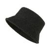Spring and summer hat casual men's bucket hat solid color versatile women's basin hat warm lamb wool bucket hat