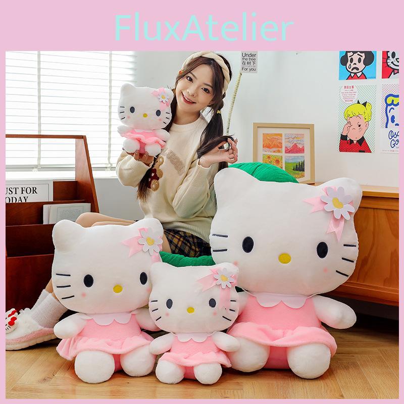 Plush Large Blossom Floral Cat Doll And Cushion Stuffed Toy