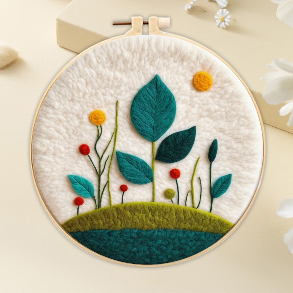 CHENISTORY Tree Of Life Needle Felting Kit Wool Felting Handmade Natural Scenery Felt Needle Set Accessories Wool Paintings Gift