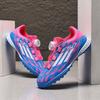 Children's Football Shoes Boys and Girls Primary School Students TF Broken Nails Leather Surface Rotating Buckle Competition Training Shoes One Piece