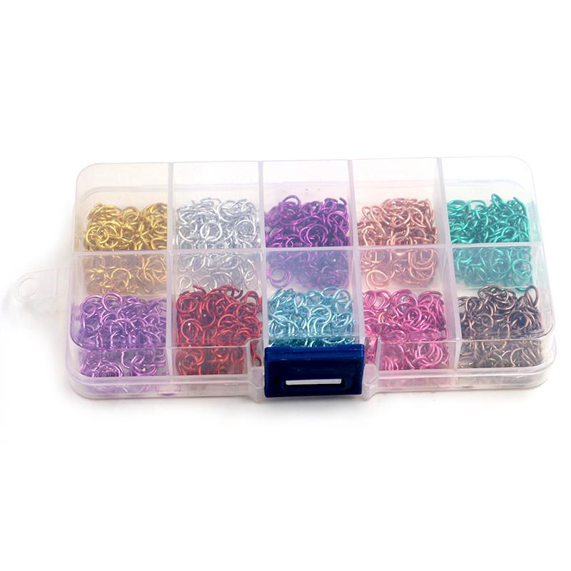 6mm Colorful Aluminum Open Jump Rings Split Rings Connectors for Necklace Bracelet DIY Jewelry Making Accessories 1000Pcs/box