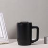 Stainless Steel Travel Mug With Handle - Vacuum Insulated Coffee Cup Office Home Commute 15oz Leakproof Lid