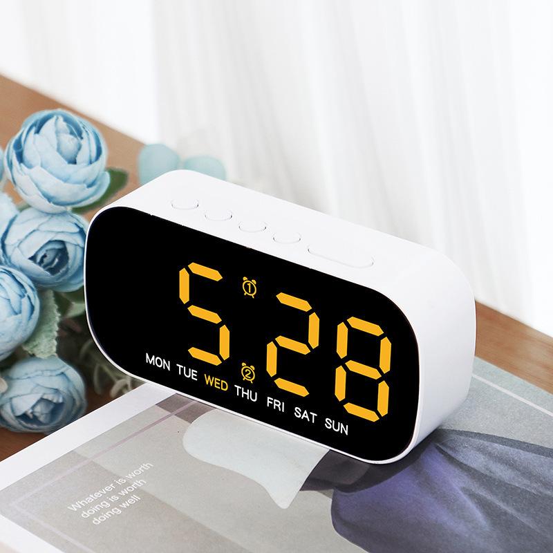 Electronic Clock Simple Multi Function Alarm Clock LED Digital Clock with Date Two Sets of Alarm Clocks