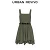 UR Women's Retro Tassel Square Neck A-Line Dress