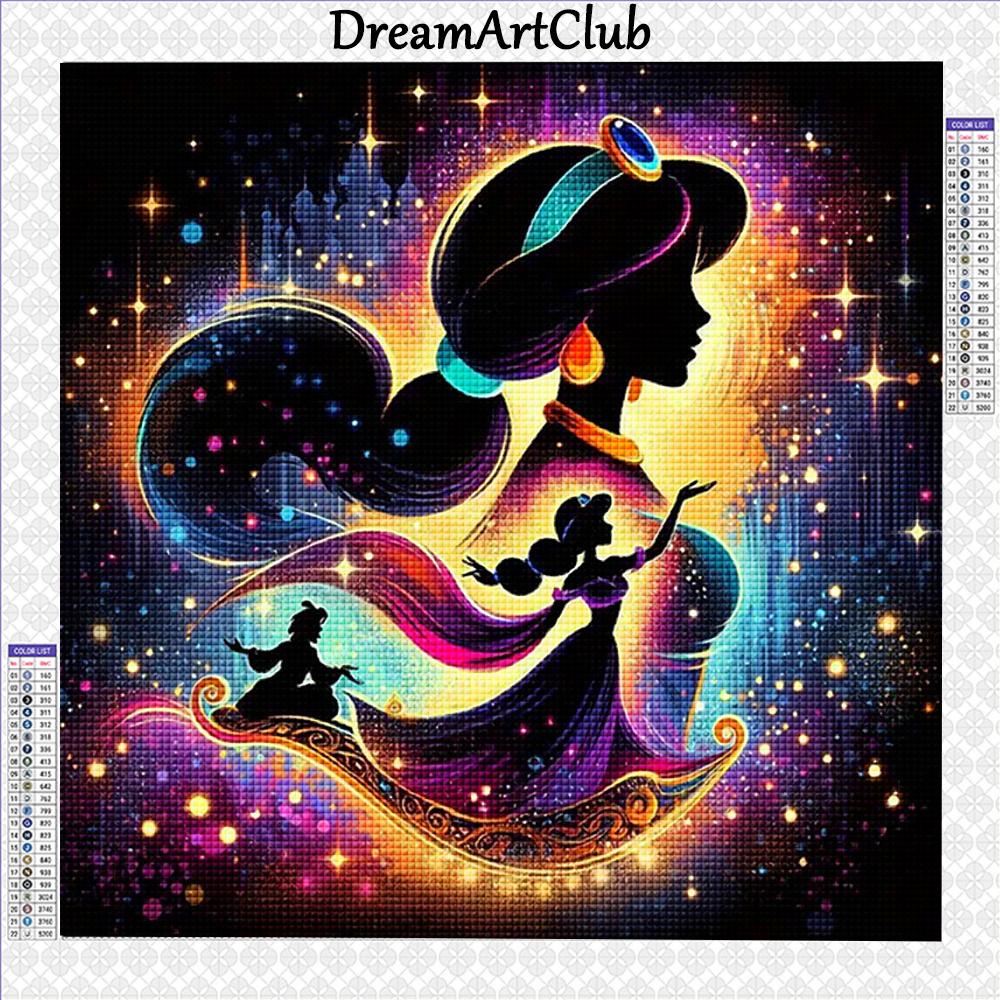 Disney Diamond Painting Princess Silhouette Diamond Embroidery Cartoon Mosaic Art Picture Cross Stitch Kits Home Decor