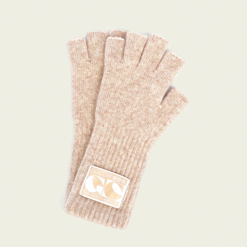 GOCORI FINGERLESS LONG GLOVES - BEIGE