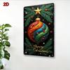 1pc 8x12 Inch Metal Tin Oil Painting, Retro Metal Sign with Christmas Colorful Patterns, Merry Christmas Decor for Bar Cafe Home