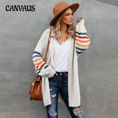 Jesienno-zimowy damski kardigan z łączonych materiałów, luźny, plus size, sweter dzianinowy, płaszcz sweter