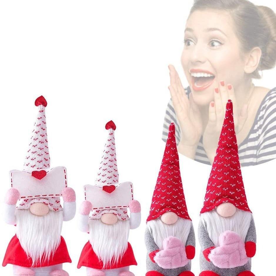 Heart Shaped Faceless Plush Doll With Envelope For Romantic Gift And Holiday Decor