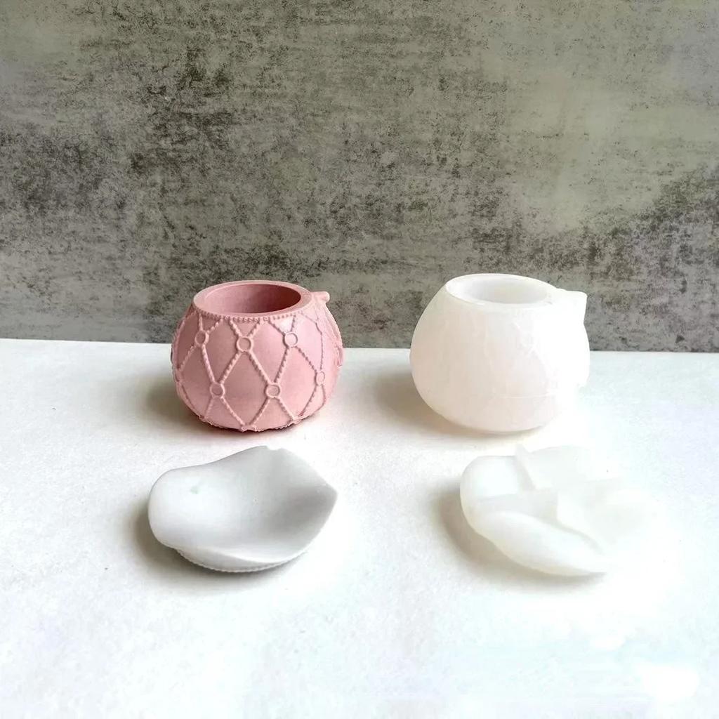 Handmade Creative Shape Molds Storage Jar Silicone Molds For Epoxy Resin Blessing Bag Jar Pottery Plaster Jewelry Storage Box