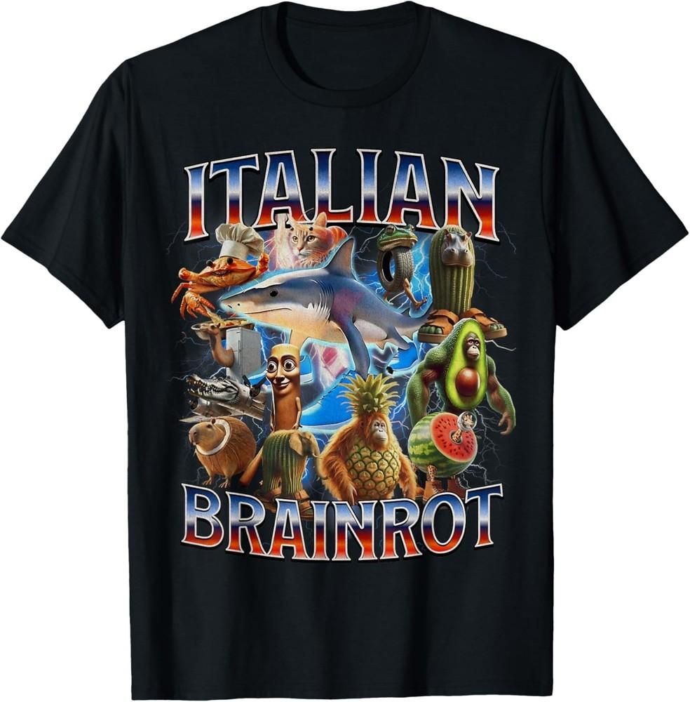 

Tralalero Tralala Bombardino Crocodilo Tee Italian Brainrot unisex T-Shirt 3XL