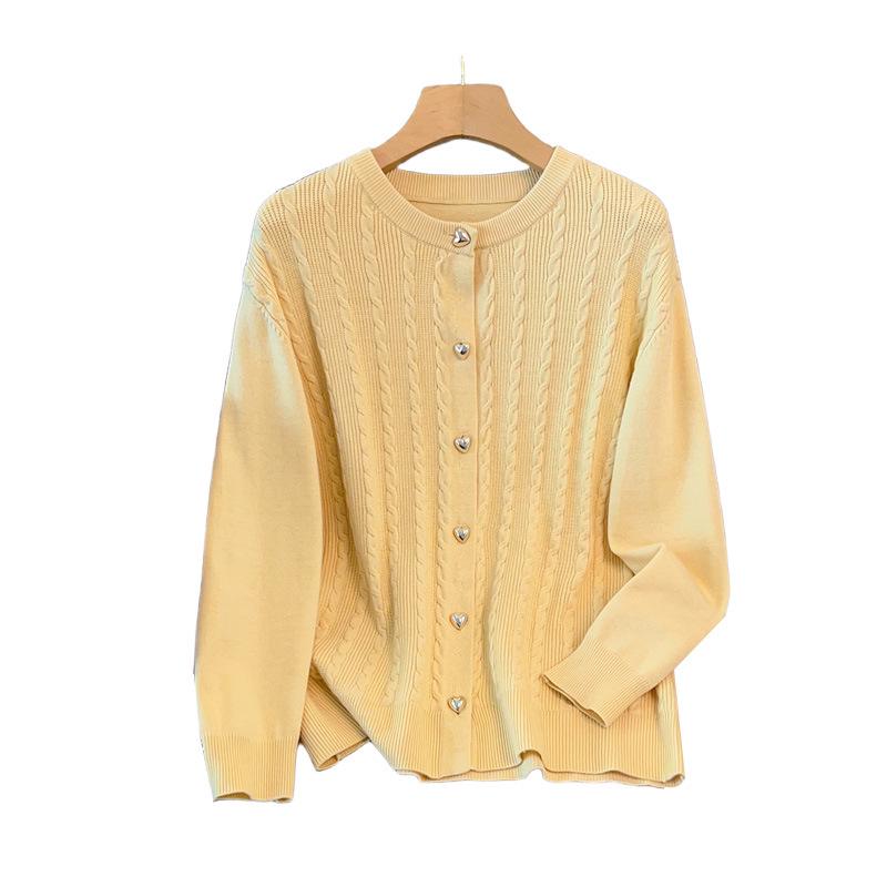 Plus Size Knit Cardigan for Women - Extra Loose Fit, Bust 150/160, Supports 200-350 Jin, Style 8030
