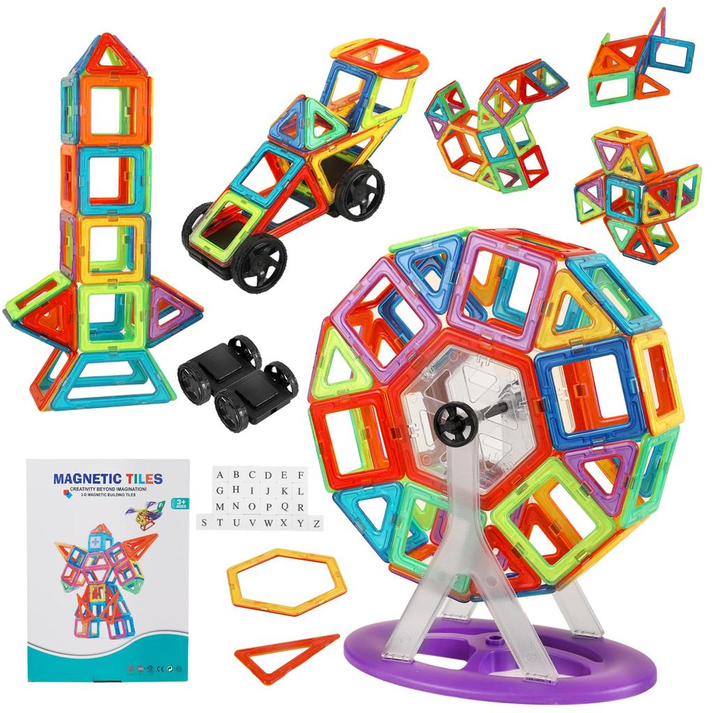 AQvrtxn 135 Pcs Magnetic Building Magnetic Building Educational Toys for Boys and Blocks Blocks, Toys, Blocks, Kids, Girls,
