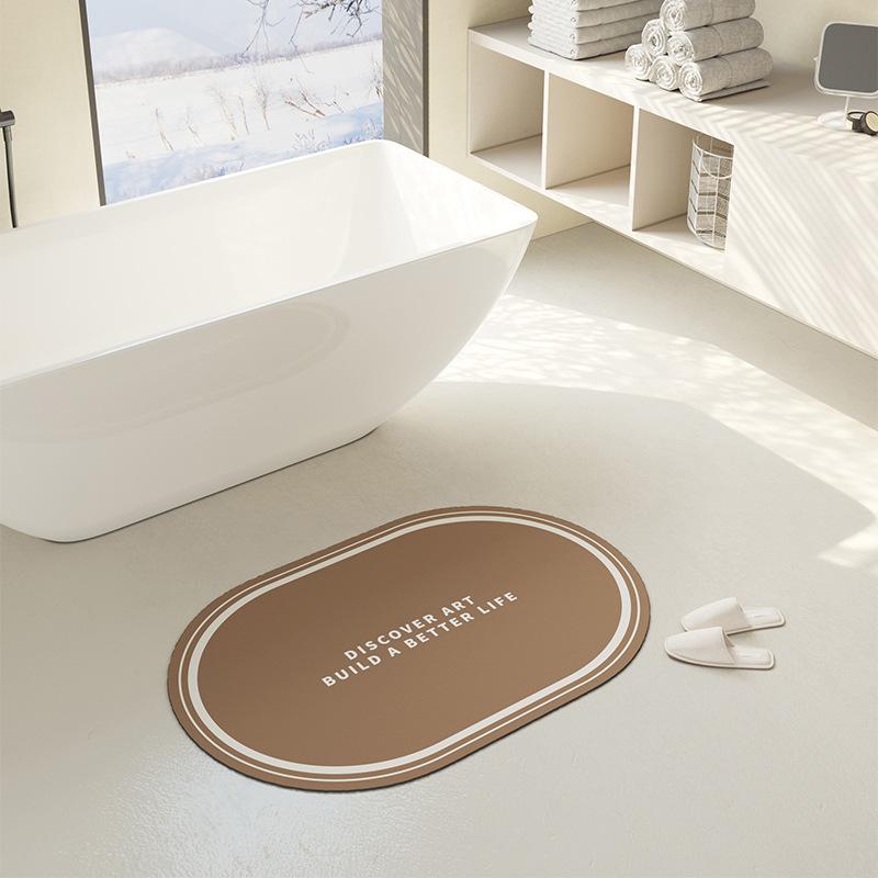 Moderne minimalistische Badezimmer-Antirutschmatte Toilette Leicht zu reinigen Saugfähige Fußmatte Toilette Kann von Hand gewaschen werden Imitation Diatomeenerde-Matte
