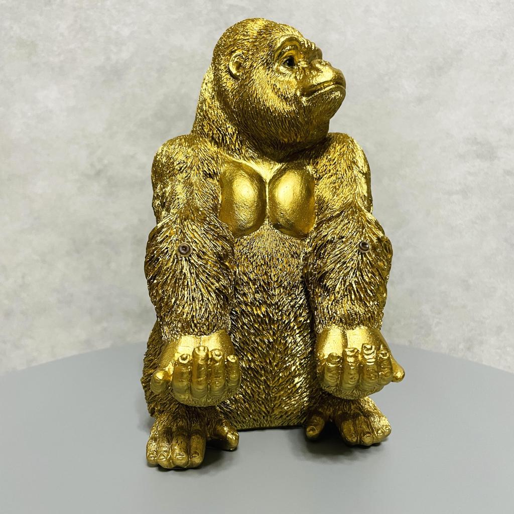 Woobia Smartphone Stand Gorilla Cute Animal Ornament Indoor Decor Menu Holder Photo Frame Gold