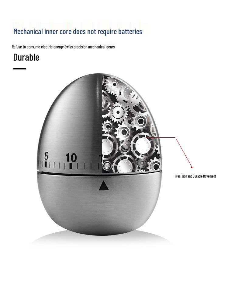 Stainless Steel Apple Kitchen Timer for Cooking and Baking