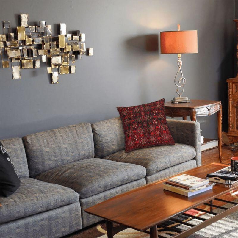 Traditioneller Vintage Königsroter Marokkanischer Stil Nordischer Kissenbezug Schlafzimmerdekoration Tribal Boho Vintage Floral Stuhlkissen