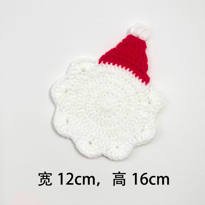 Finished product new cute wind ins small flower coaster placemat thermal insulation mat handmade wool crochet