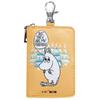 Moomin Key Case Smart Key Compatible Round Zipper Carabiner Hook Keychain Womens Popular Character MOOMIN Moomin Cream