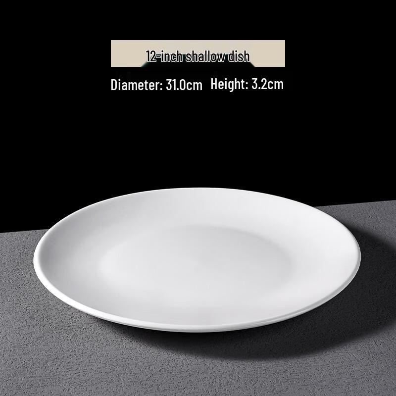 

Pure White Ceramic Round Dinner Plates (Set of 4)