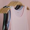 Summer Ice Silk Thin Vest O-neck Sleeveless Seamless Tops Women Slim Fit Solid Color Tank Tops Female Undershirt