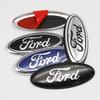 3D Aluminum Car Front Rear Badge Emblem Overlay 14.5cm For Ford Explorer Mondeo Edge Focus Fiesta Kuga Auto Tuning Accessories