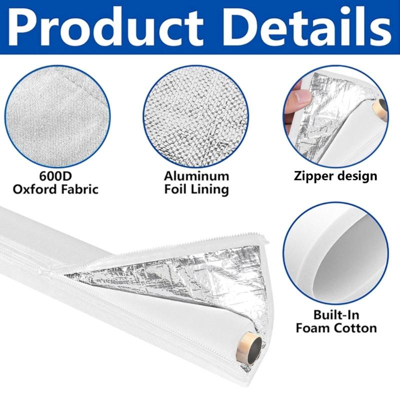 Air Conditioning Pipe Protector Thermal Reflective Aluminum Layer and Tear Resistant Universal Fit for Various Systems