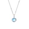 S925 sterling silver moonstone round necklace female Korean version light luxury high-end round bead side chain pendant ins wind