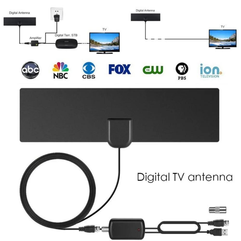 HDTV Digital Antenna for All Smart/Old TVs with Amplifier Signal Booster for Local Channels Indoor DTMB ATSC DVB-T2 DMB-T ISDB-T