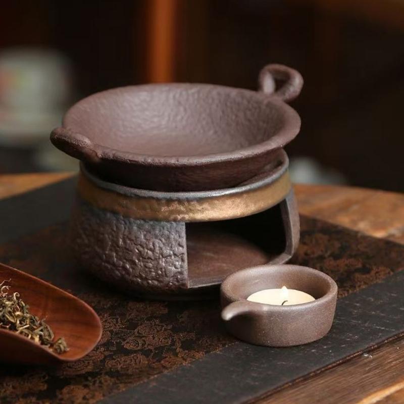 Ceramic Teas Stove Warmer For Fragrances Diffusion And Beverages Warming With Tealight Candle Holder For Meditations Space