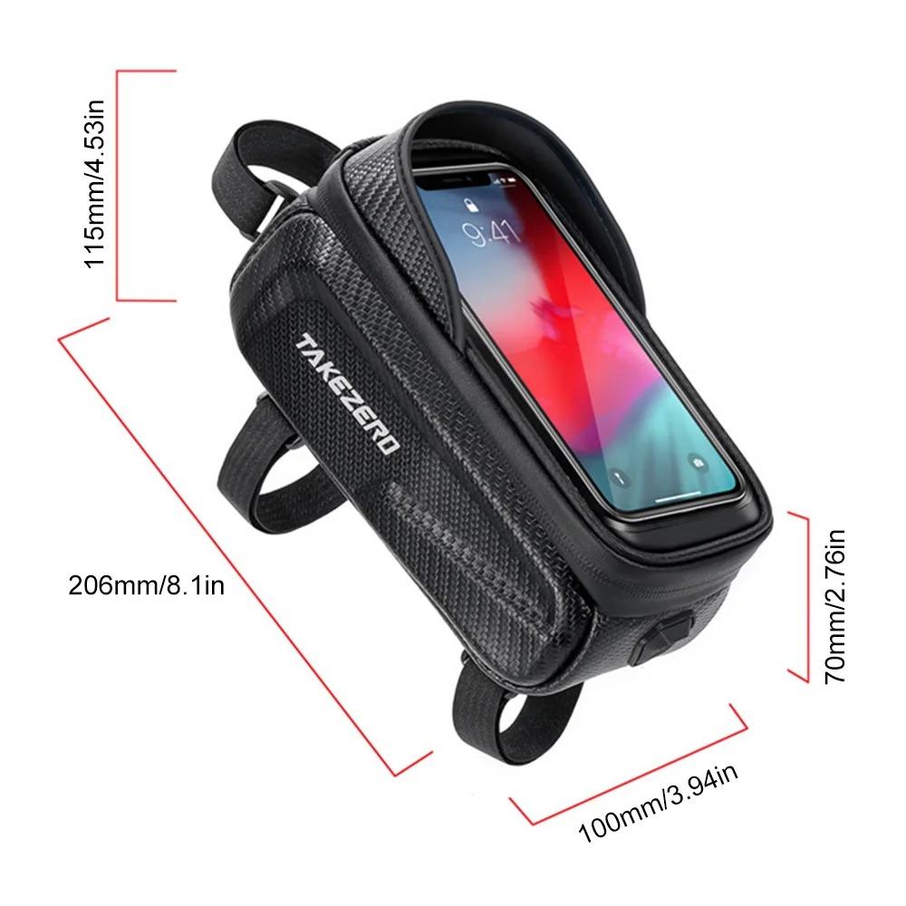 Waterproof Bicycle Front Frame Bag - Touch Screen Phone Pouch For Cycling, Road & Mountain Bike Accessories
