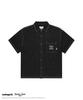 Maha Grid [Attack On Titan] Sasageyo Denim Half Shirt Black(Mg2Gmmw342T)
