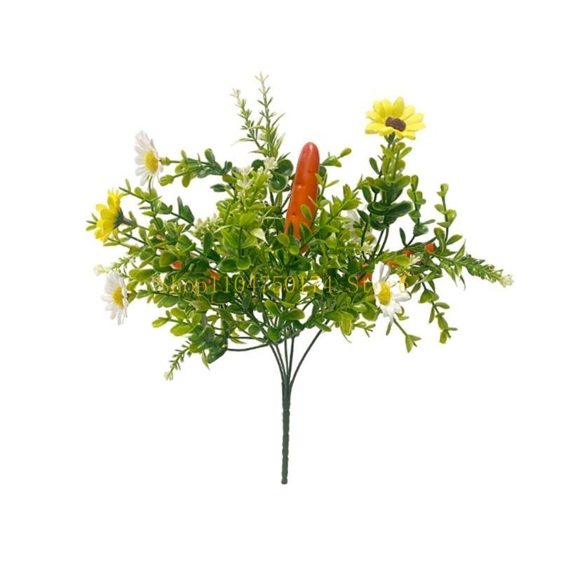 Happy Easter Day Decor Festive Easter Flower Arrangement Simulated Flower Branch for Home School and Store Display Top Sale