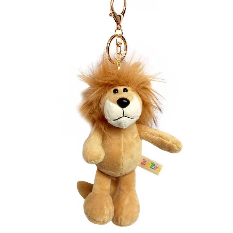 Cute Cartoon Animal Plush Toy Keychain Backpack Keychain Long Leg Frog Bear Lion Bread Dog Teddy Bear Expression Doll Cute Gift