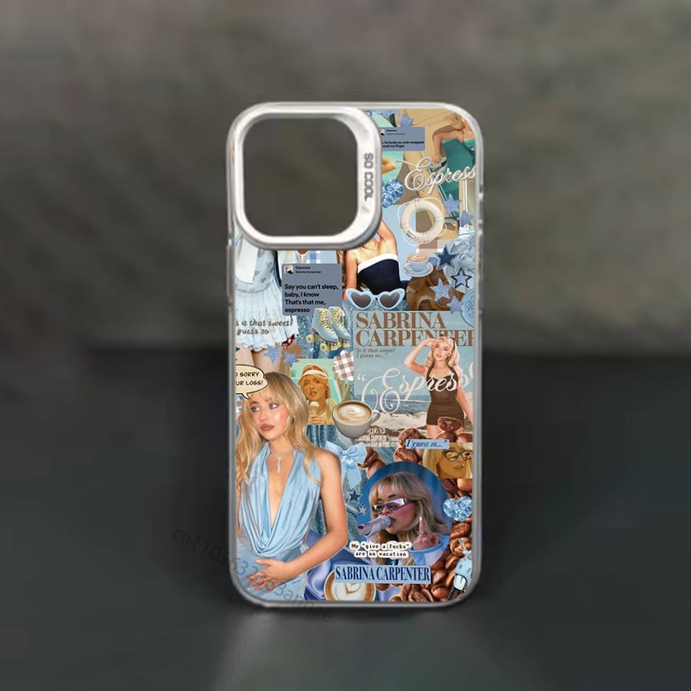S-sabrina C-Carpenter Cartoon Phone Case for iPhone 15 16 Pro Max  Air SE 11 13 Pro 14 Plus 12 11Pro 15Pro Max 16e Cover