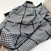 Popular 90*90cm Beach Scarves Houndstooth Square Kerchief Style Women Luxury Headscarf Design Sunscreen Silk Hijab Tie Bag