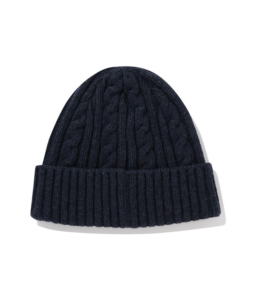 COVERNAT Authentic Cable Wool Beanie Navy