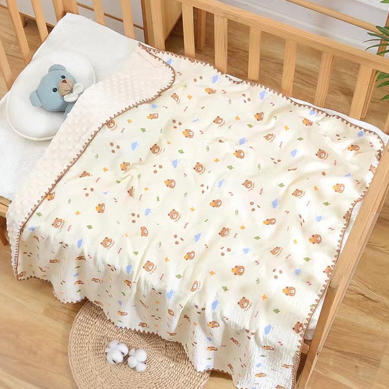 Bean Blanket: Pure Cotton Soft Gauze Baby Towel & Swaddle Quilt for Newborns and Children - Spring/Summer.